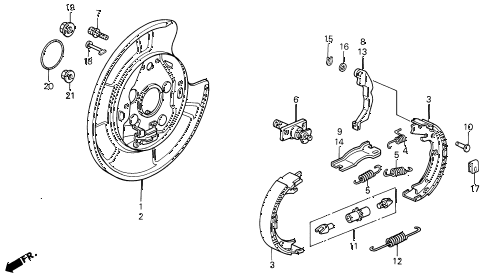 1992 LEGEND L 2 DOOR 4AT PARKING BRAKE SHOE diagram 1992 LEGEND L 2 DOOR 4AT PARKING BRAKE SHOE diagram