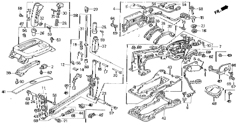 1991 LEGEND L*MOQUETTE 2 DOOR 4AT 4AT SELECT LEVER diagram 1991 LEGEND L*MOQUETTE 2 DOOR 4AT 4AT SELECT LEVER diagram