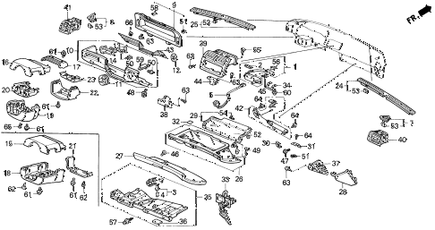 1993 LEGEND LS 2 DOOR 4AT INSTRUMENT GARNISH diagram 1993 LEGEND LS 2 DOOR 4AT INSTRUMENT GARNISH diagram