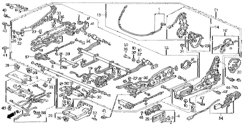 1994 LEGEND LS 2 DOOR 6MT LEFT FRONT SEAT COMPONENTS diagram 1994 LEGEND LS 2 DOOR 6MT LEFT FRONT SEAT COMPONENTS diagram