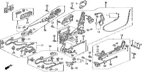 1995 LEGEND LS 2 DOOR 4AT FRONT SEAT COMPONENTS (LS - RIGHT SIDE) diagram 1995 LEGEND LS 2 DOOR 4AT FRONT SEAT COMPONENTS (LS - RIGHT SIDE) diagram