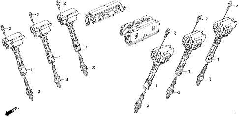 1994 LEGEND LS 2 DOOR 4AT IGNITION COIL - SPARK PLUG diagram 1994 LEGEND LS 2 DOOR 4AT IGNITION COIL - SPARK PLUG diagram