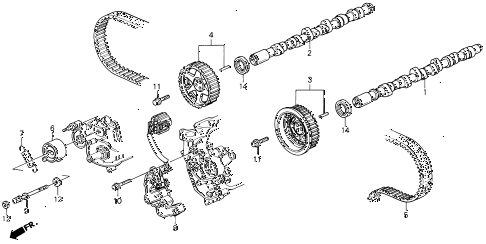 1995 LEGEND LS 2 DOOR 6MT CAMSHAFT - TIMING BELT diagram 1995 LEGEND LS 2 DOOR 6MT CAMSHAFT - TIMING BELT diagram