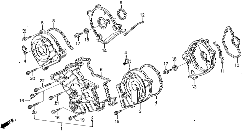 1995 LEGEND LS 2 DOOR 6MT TIMING BELT COVER diagram 1995 LEGEND LS 2 DOOR 6MT TIMING BELT COVER diagram