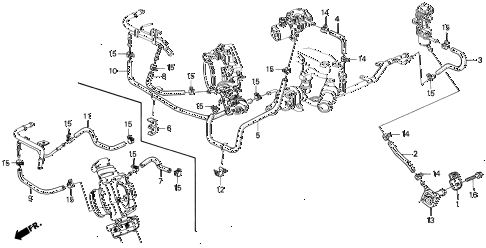 1991 LEGEND LS 2 DOOR 4AT WATER HOSE (1) diagram 1991 LEGEND LS 2 DOOR 4AT WATER HOSE (1) diagram