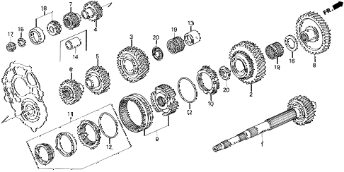1991 LEGEND LS 2 DOOR 5MT MT COUNTERSHAFT diagram 1991 LEGEND LS 2 DOOR 5MT MT COUNTERSHAFT diagram