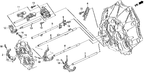 1991 LEGEND LS 2 DOOR 5MT MT SHIFT FORK diagram 1991 LEGEND LS 2 DOOR 5MT MT SHIFT FORK diagram