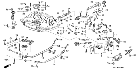 1998 INTEGRA TYPE-R 3 DOOR 5MT FUEL TANK (2) diagram 1998 INTEGRA TYPE-R 3 DOOR 5MT FUEL TANK (2) diagram