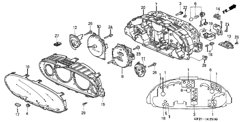 2000 INTEGRA TYPE-R 3 DOOR 5MT COMBINATION METER COMPONENTS diagram 2000 INTEGRA TYPE-R 3 DOOR 5MT COMBINATION METER COMPONENTS diagram