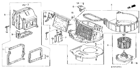 1998 INTEGRA RS 3 DOOR 5MT HEATER BLOWER (2) diagram 1998 INTEGRA RS 3 DOOR 5MT HEATER BLOWER (2) diagram