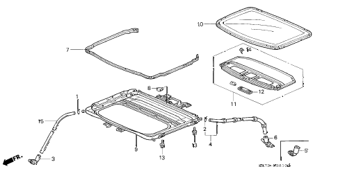 Acura Integra Parts on Acura Online Store   1996 Integra Sunroof Parts