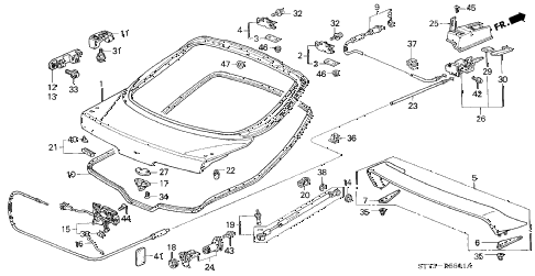 1997 INTEGRA TYPE-R 3 DOOR 5MT TAILGATE (2) diagram 1997 INTEGRA TYPE-R 3 DOOR 5MT TAILGATE (2) diagram