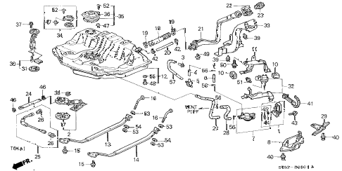 1998 INTEGRA LS 4 DOOR 5MT FUEL TANK (2) diagram 1998 INTEGRA LS 4 DOOR 5MT FUEL TANK (2) diagram