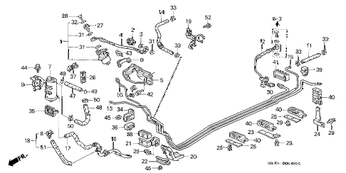 1994 INTEGRA RS 4 DOOR 5MT FUEL PIPE (1) diagram 1994 INTEGRA RS 4 DOOR 5MT FUEL PIPE (1) diagram
