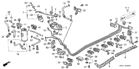 1997 INTEGRA GS-R 4 DOOR 5MT FUEL PIPE (3) diagram 1997 INTEGRA GS-R 4 DOOR 5MT FUEL PIPE (3) diagram