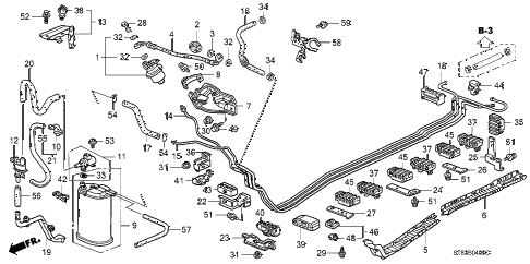 1998 INTEGRA LS 4 DOOR 5MT FUEL PIPE (4) diagram 1998 INTEGRA LS 4 DOOR 5MT FUEL PIPE (4) diagram