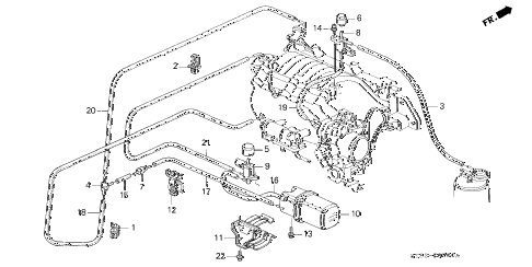 1995 INTEGRA GS-R 4 DOOR 5MT VACUUM TANK - TUBING (1) diagram 1995 INTEGRA GS-R 4 DOOR 5MT VACUUM TANK - TUBING (1) diagram