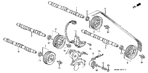 2002 NSX-T 2 DOOR 6MT CAMSHAFT - TIMING BELT diagram 2002 NSX-T 2 DOOR 6MT CAMSHAFT - TIMING BELT diagram