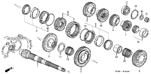2001 NSX 2 DOOR 6MT MT COUNTERSHAFT diagram 2001 NSX 2 DOOR 6MT MT COUNTERSHAFT diagram