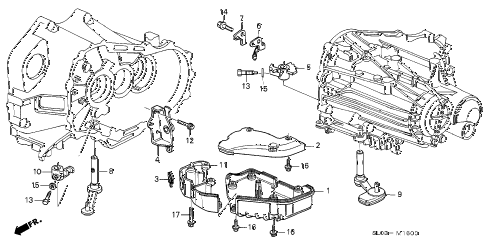 2002 NSX-T 2 DOOR 6MT MT SHIFT LEVER diagram 2002 NSX-T 2 DOOR 6MT MT SHIFT LEVER diagram