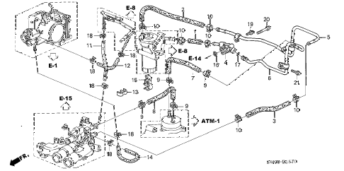 2002 NSX-T 2 DOOR 4AT OIL COOLER HOSE diagram 2002 NSX-T 2 DOOR 4AT OIL COOLER HOSE diagram
