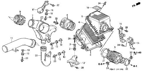 2002 NSX-T 2 DOOR 6MT AIR CLEANER diagram 2002 NSX-T 2 DOOR 6MT AIR CLEANER diagram