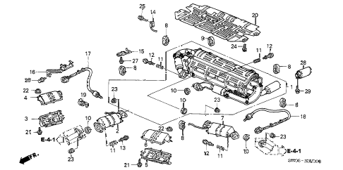 2002 NSX-T 2 DOOR 6MT EXHAUST PIPE (1) diagram 2002 NSX-T 2 DOOR 6MT EXHAUST PIPE (1) diagram
