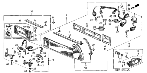 2001 NSX-T 2 DOOR 6MT TAILLIGHT diagram 2001 NSX-T 2 DOOR 6MT TAILLIGHT diagram