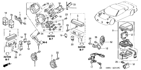2001 NSX-T 2 DOOR 4AT CONTROL UNIT (1) diagram 2001 NSX-T 2 DOOR 4AT CONTROL UNIT (1) diagram