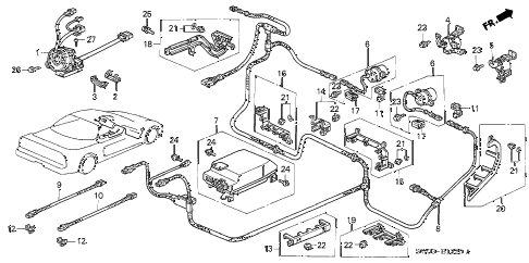 2002 NSX-T 2 DOOR 4AT SRS UNIT diagram 2002 NSX-T 2 DOOR 4AT SRS UNIT diagram
