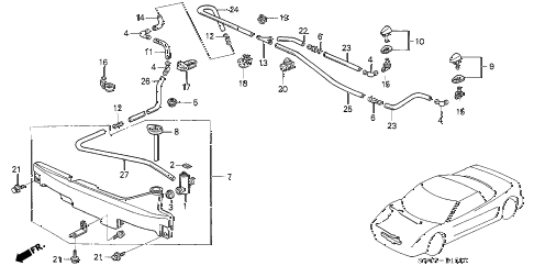 2001 NSX 2 DOOR 4AT WINDSHIELD WASHER diagram 2001 NSX 2 DOOR 4AT WINDSHIELD WASHER diagram