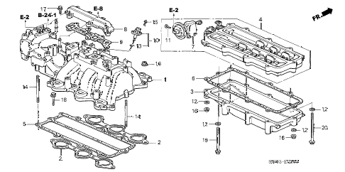 2001 NSX 2 DOOR 4AT INTAKE MANIFOLD diagram 2001 NSX 2 DOOR 4AT INTAKE MANIFOLD diagram