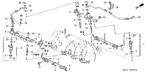 2001 NSX-T 2 DOOR 6MT FUEL INJECTOR diagram 2001 NSX-T 2 DOOR 6MT FUEL INJECTOR diagram