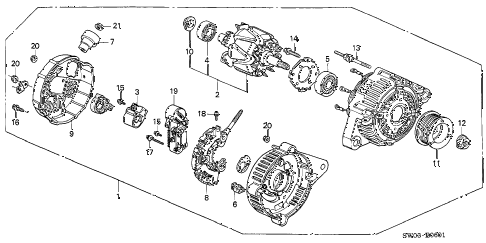 2001 NSX-T 2 DOOR 6MT ALTERNATOR (DENSO) diagram 2001 NSX-T 2 DOOR 6MT ALTERNATOR (DENSO) diagram