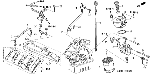 2001 NSX 2 DOOR 4AT BREATHER TUBE - OIL FILTER diagram 2001 NSX 2 DOOR 4AT BREATHER TUBE - OIL FILTER diagram