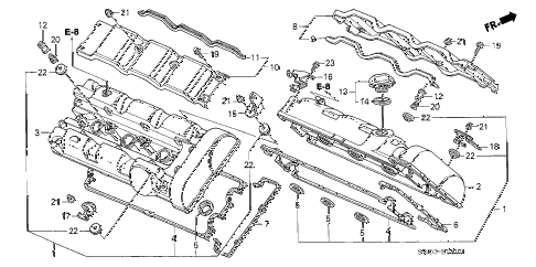 2002 NSX-T 2 DOOR 6MT CYLINDER HEAD COVER diagram 2002 NSX-T 2 DOOR 6MT CYLINDER HEAD COVER diagram