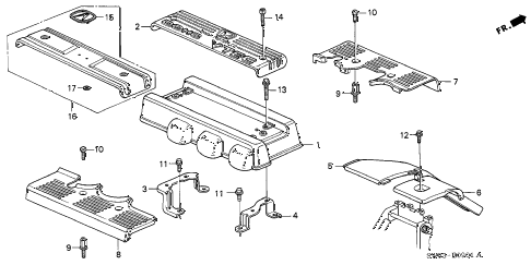 2002 NSX-T 2 DOOR 6MT INTAKE MANIFOLD COVER diagram 2002 NSX-T 2 DOOR 6MT INTAKE MANIFOLD COVER diagram