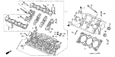 2001 NSX-T 2 DOOR 4AT CYLINDER HEAD (FR.) diagram 2001 NSX-T 2 DOOR 4AT CYLINDER HEAD (FR.) diagram