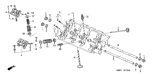 2002 NSX-T 2 DOOR 4AT VALVE - ROCKER ARM (FR.) diagram 2002 NSX-T 2 DOOR 4AT VALVE - ROCKER ARM (FR.) diagram