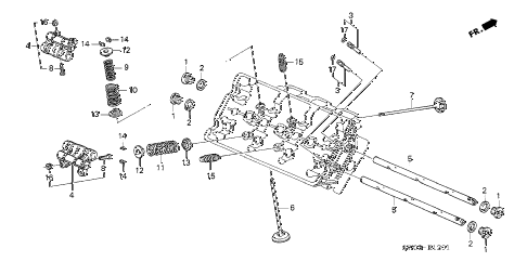 2001 NSX-T 2 DOOR 4AT VALVE - ROCKER ARM (RR.) diagram 2001 NSX-T 2 DOOR 4AT VALVE - ROCKER ARM (RR.) diagram