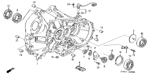2001 NSX 2 DOOR 6MT MT CLUTCH HOUSING diagram 2001 NSX 2 DOOR 6MT MT CLUTCH HOUSING diagram