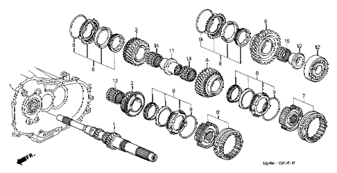 2001 NSX 2 DOOR 6MT MT MAINSHAFT diagram 2001 NSX 2 DOOR 6MT MT MAINSHAFT diagram
