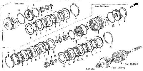 1997 TL BAS3.2 4 DOOR 4AT AT CLUTCH (LOW-4TH 2ND) (V6) diagram 1997 TL BAS3.2 4 DOOR 4AT AT CLUTCH (LOW-4TH 2ND) (V6) diagram