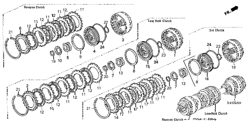 1997 TL BAS3.2 4 DOOR 4AT AT CLUTCH (LOW-HOLD 3RD RVS.) (V6) diagram 1997 TL BAS3.2 4 DOOR 4AT AT CLUTCH (LOW-HOLD 3RD RVS.) (V6) diagram
