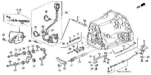 1997 TL BAS3.2 4 DOOR 4AT AT CONTROL LEVER (V6) diagram 1997 TL BAS3.2 4 DOOR 4AT AT CONTROL LEVER (V6) diagram