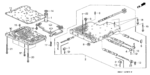 1997 TL BAS3.2 4 DOOR 4AT AT MAIN VALVE BODY (V6) diagram 1997 TL BAS3.2 4 DOOR 4AT AT MAIN VALVE BODY (V6) diagram