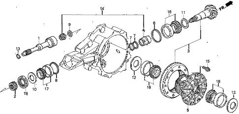1997 TL BAS3.2 4 DOOR 4AT AT DIFFERENTIAL GEAR (V6) diagram 1997 TL BAS3.2 4 DOOR 4AT AT DIFFERENTIAL GEAR (V6) diagram