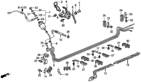 1997 TL BAS3.2 4 DOOR 4AT FUEL PIPE (V6) ( 1997 TL BAS3.2 4 DOOR 4AT FUEL PIPE (V6) (