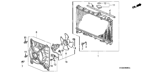 1997 TL PRE2.5 4 DOOR 4AT RADIATOR (SAK) diagram 1997 TL PRE2.5 4 DOOR 4AT RADIATOR (SAK) diagram
