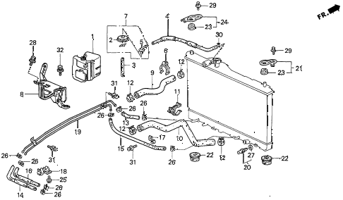 1997 TL BAS3.2 4 DOOR 4AT RADIATOR HOSE (V6) diagram 1997 TL BAS3.2 4 DOOR 4AT RADIATOR HOSE (V6) diagram